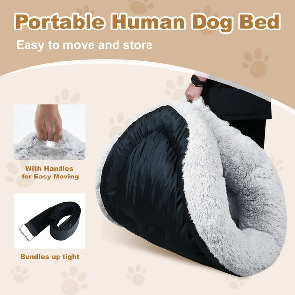 Dog Bed - Large Washable with Handles & Non-Slip - Purrfect Pet Haven