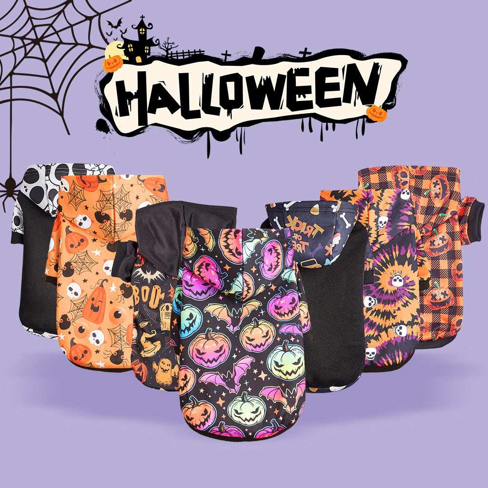 Halloween Pumpkin Pet Hoodie - Adorable Costume Accessory - Purrfect Pet Haven