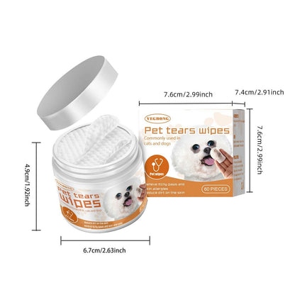 Dogs And Cats Remove Tear Stains, Clean The Eyes, Wipe Eye Droppings, And Remove Eye Dirt With Cotton Pads - Purrfect Pet Haven