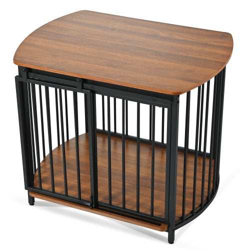 Furniture Style Dog Crate For Small And Medium Dogs - Modern Wooden End Table Kennel - Purrfect Pet Haven
