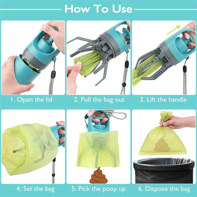 Portable Dog Pooper Scooper - Built-in Bag Dispenser - Purrfect Pet Haven