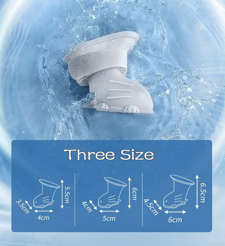 Waterproof Silicone Non-Slip Dog 4 Piece Rain Boots - Purrfect Pet Haven