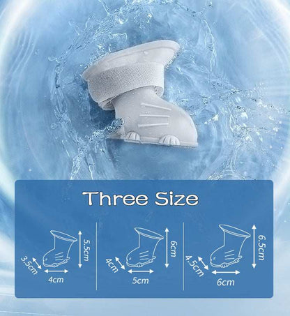 Waterproof Silicone Non-Slip Dog 4 Piece Rain Boots - Purrfect Pet Haven