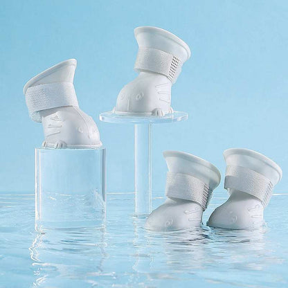 Waterproof Silicone Non-Slip Dog 4 Piece Rain Boots - Purrfect Pet Haven