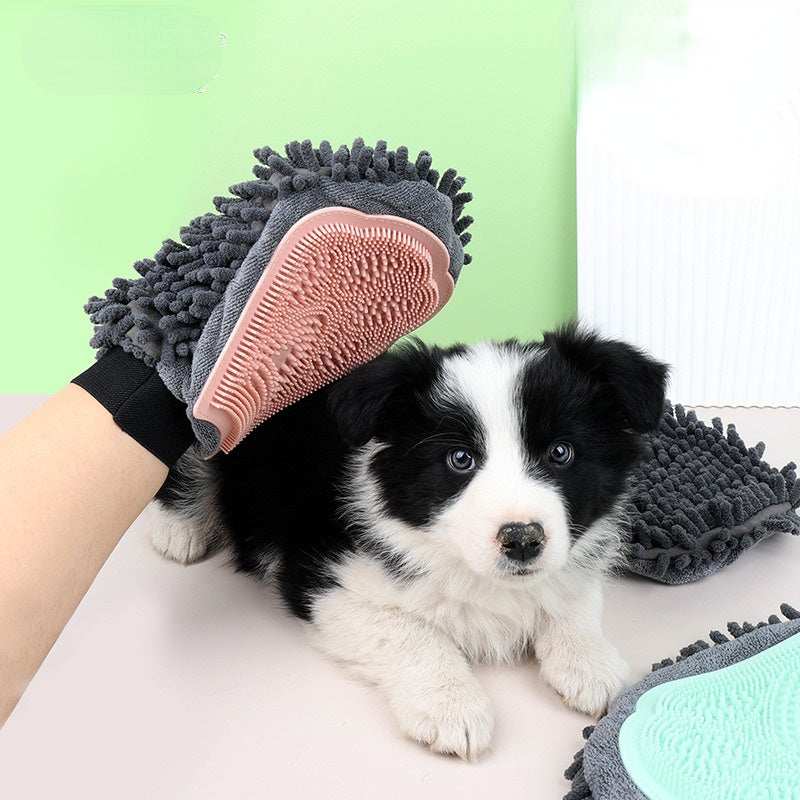 Pet Bathing Brush 2-in-1 Dog and Cat Grooming Glove - Purrfect Pet Haven