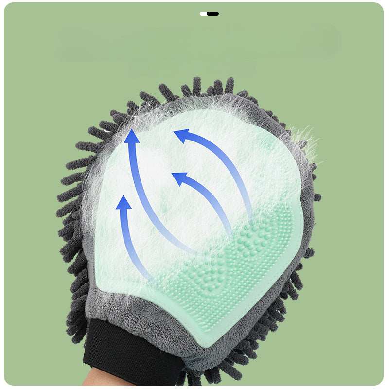 Pet Bathing Brush 2-in-1 Dog and Cat Grooming Glove - Purrfect Pet Haven