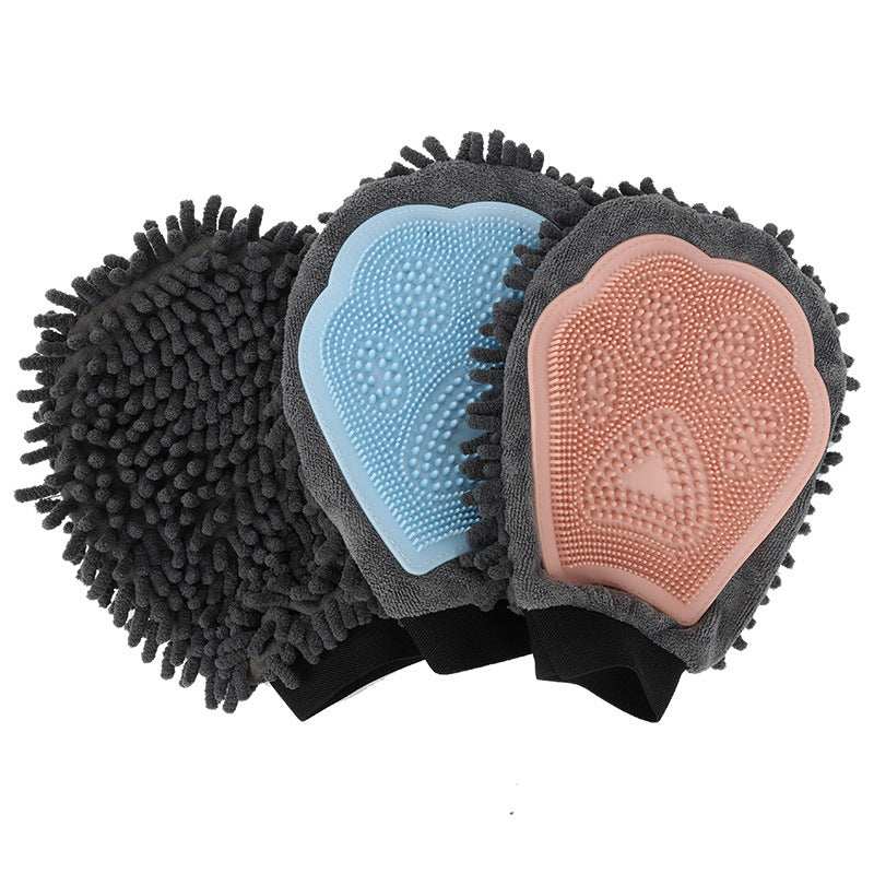 Pet Bathing Brush 2-in-1 Dog and Cat Grooming Glove - Purrfect Pet Haven