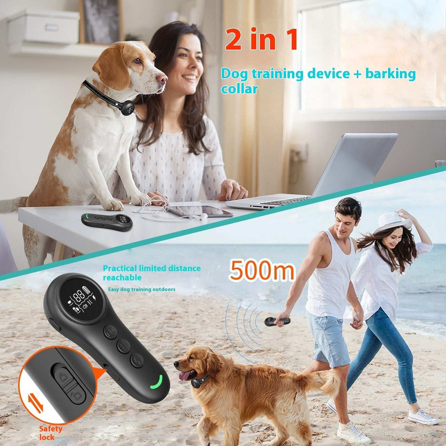 Multiple Training Modes Smart 3-in-1 Dog Trainer Bark Stopper - Purrfect Pet Haven