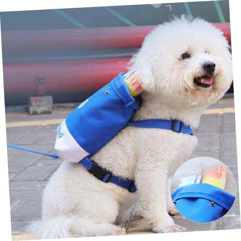 Cute Schoolbag Dog Treat Backpack Bag with Leash - Purrfect Pet Haven