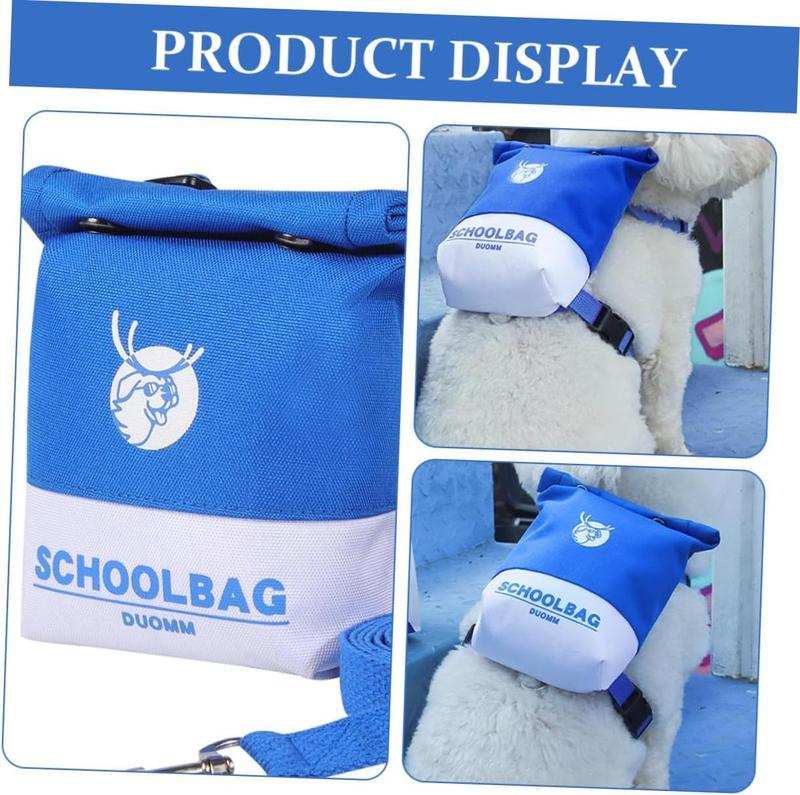Cute Schoolbag Dog Treat Backpack Bag with Leash - Purrfect Pet Haven