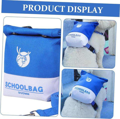 Cute Schoolbag Dog Treat Backpack Bag with Leash - Purrfect Pet Haven