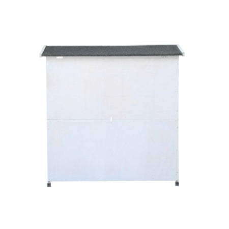 2-Story Rabbit Hutch - White with Removable Trays & Run - Purrfect Pet Haven
