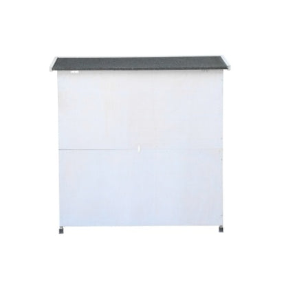 2-Story Rabbit Hutch - White with Removable Trays & Run - Purrfect Pet Haven