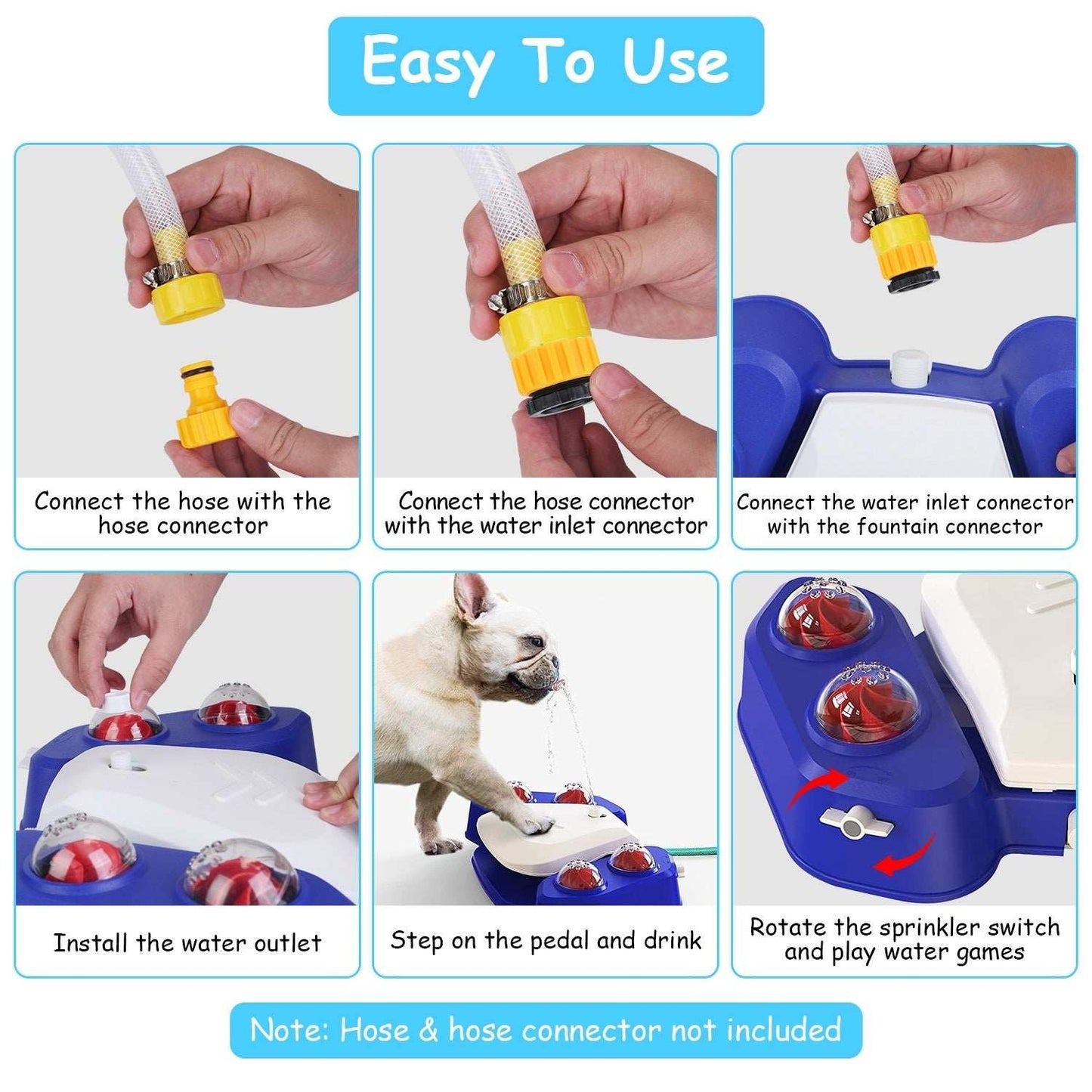 Smart Dog Water Fountain - Step-Activated Outdoor Sprinkler & Dispenser - Purrfect Pet Haven