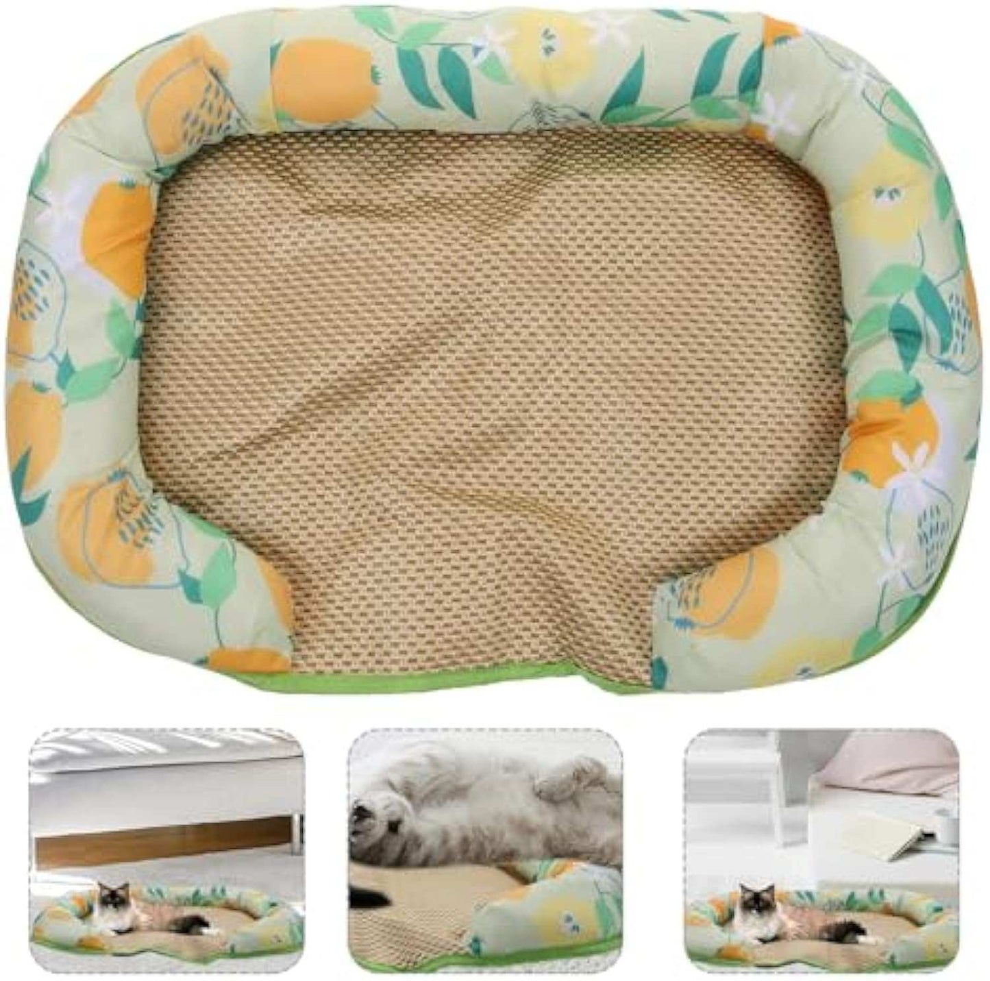 Pet Summer Sleeping Cooling Mat with Side Bolsters for Dogs And Cats - Purrfect Pet Haven