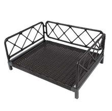 Wicker Pet Bed Rattan Dog Sofa Bed Outdoor Indoor Water Resistant - Purrfect Pet Haven