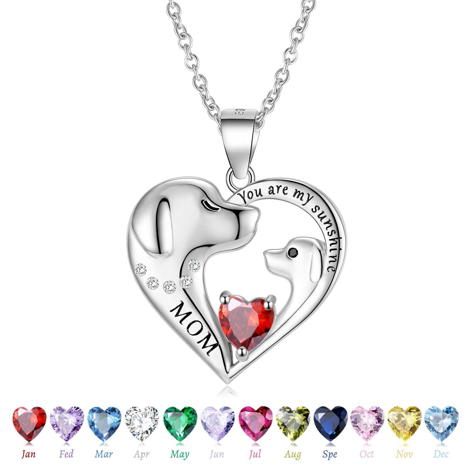 S925 Sterling Silver Cute Dog Necklace Mother's Day Series Sweater Chain - Purrfect Pet Haven