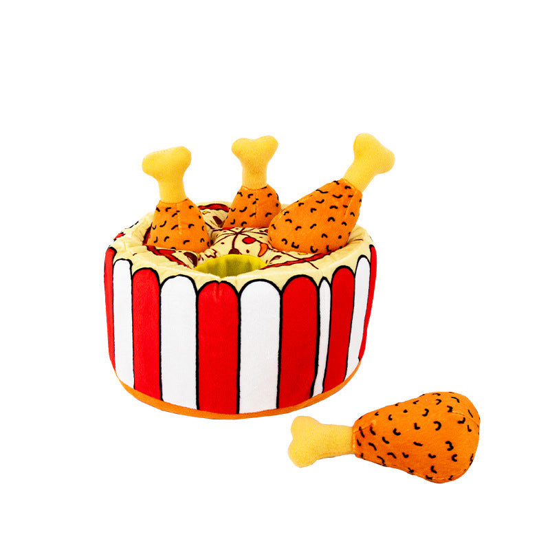 Interactive Chicken Leg Puzzle Dog Toy with Sound - Purrfect Pet Haven