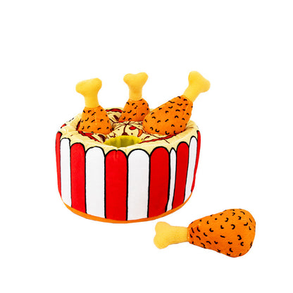 Interactive Chicken Leg Puzzle Dog Toy with Sound - Purrfect Pet Haven