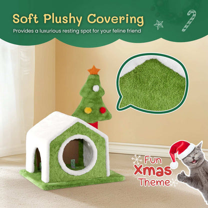 Cat House Christmas Tree - Cat Climbing Frame - Purrfect Pet Haven