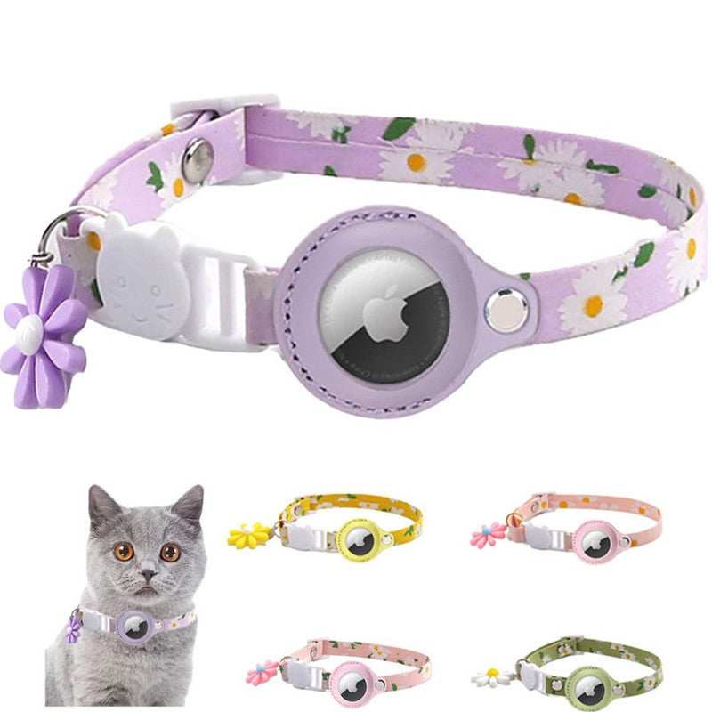 Apple Air Tag Tracker Protective Cover Anti-missing Pet Positioning Reflective Cat Collar - Purrfect Pet Haven