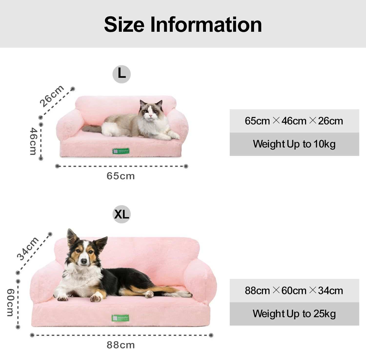 Pink Cloud Pet Sofa Bed - Anti-Collapse - Purrfect Pet Haven