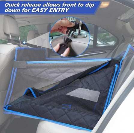 Large Dog Car Seat, Waterproof Fabric With Breathable Mesh, Car Dog Hammock, Dog Harness Dog Car Seat Cover - Purrfect Pet Haven