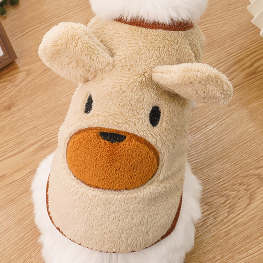 Bear Ears Fleece Coat - Warm Winter Pet Outfit - Purrfect Pet Haven