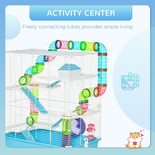 Extra-Large 23" Hamster Cage - 5-Tier with Tunnels - Purrfect Pet Haven