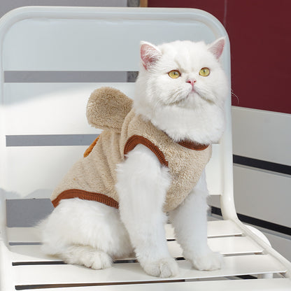 Bear Ears Fleece Coat - Warm Winter Pet Outfit - Purrfect Pet Haven