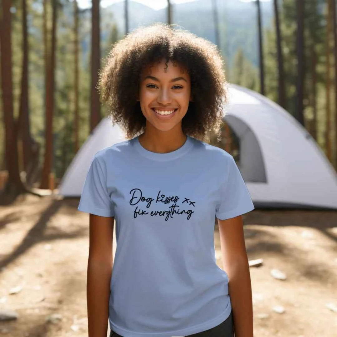 Comfort Colors T-Shirt - Dog Kisses Fix Everything