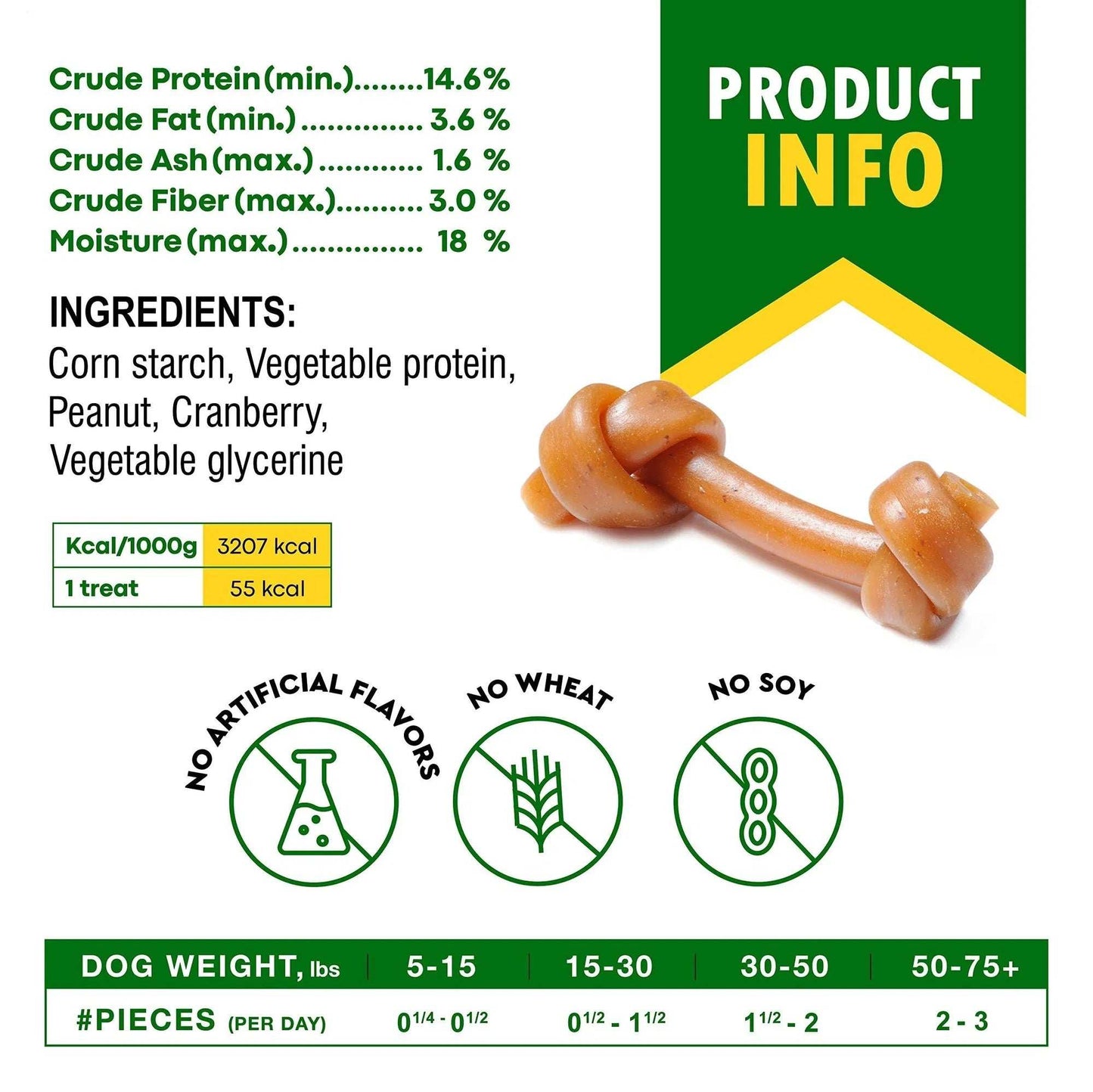 Dog Peanut Butter Bones With Cranberry Rawhide Free Chew Treats Pet Natural Mini & Big Organic Snacks Healthy Collagen & Bulk Best Chews For Small & Large Dogs - Purrfect Pet Haven