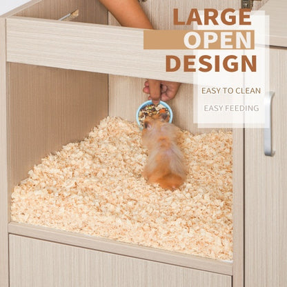 4-Tier Wooden Guinea Pig Cage - Multi-Level Habitat - Purrfect Pet Haven