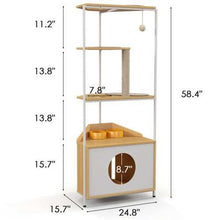 Cat Apartment With Feeding Station And Climbing Platform, Pet Furniture For Indoor Cats - Purrfect Pet Haven