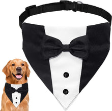 Dog Tuxedo Suit With Bow Tie And Bandana Adjustable Formal Costumes For Small, Medium, Large Dogs Perfect For Weddings Birthdays - Purrfect Pet Haven