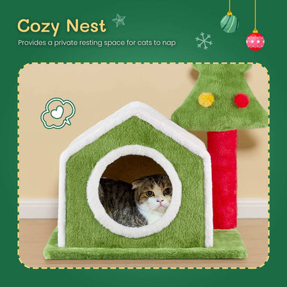 Cat House Christmas Tree - Cat Climbing Frame - Purrfect Pet Haven