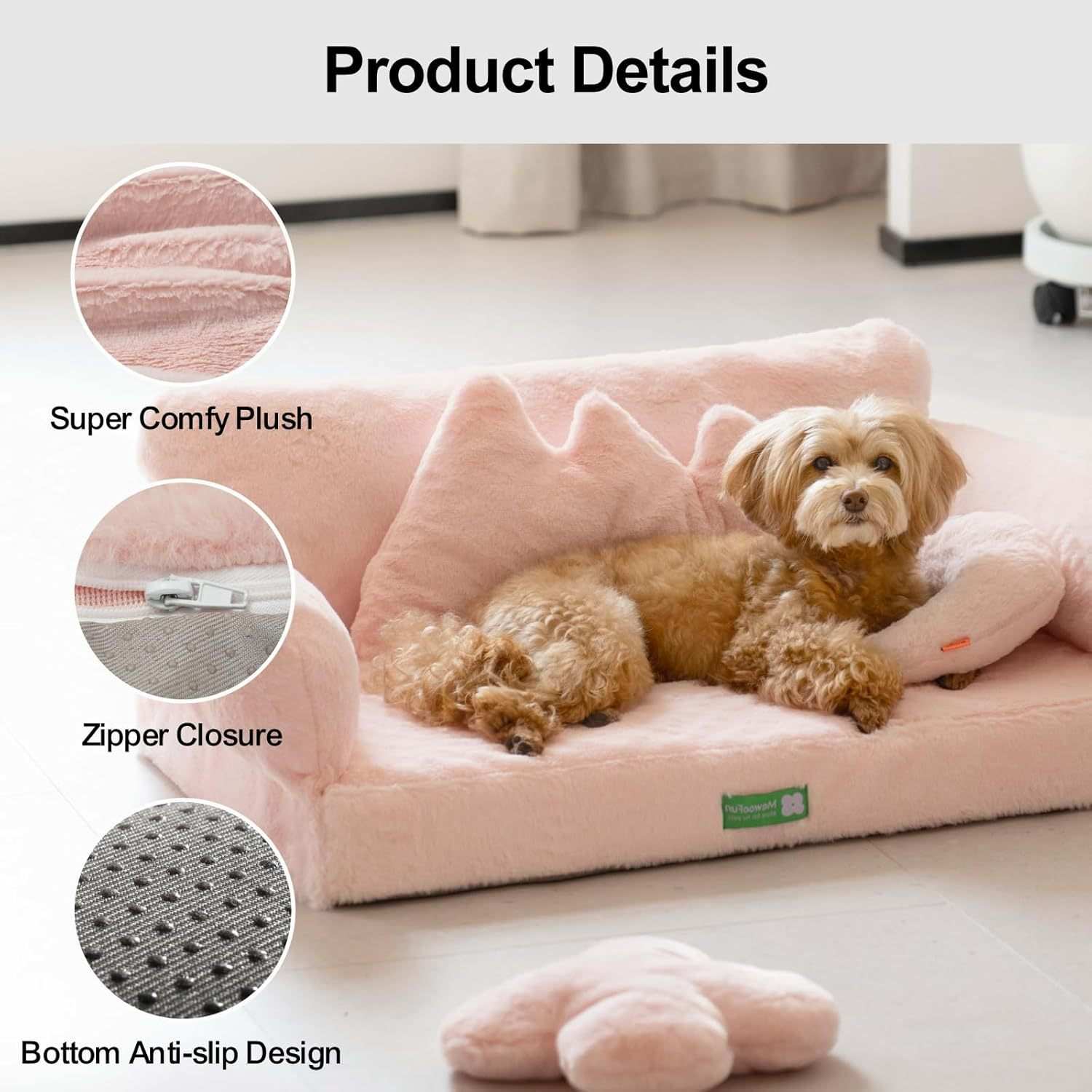 Pink Cloud Pet Sofa Bed - Anti-Collapse - Purrfect Pet Haven