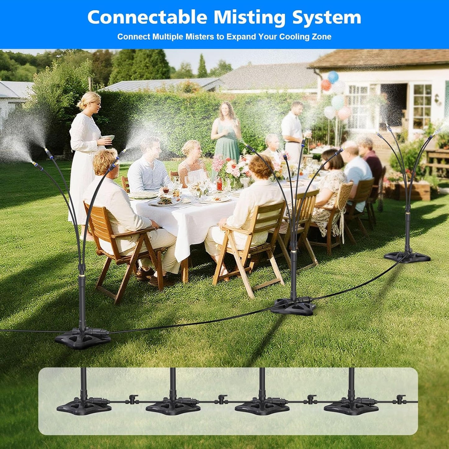 Cool Pup Misting System - Dog Cooling 8M Outdoor 75°F - Purrfect Pet Haven