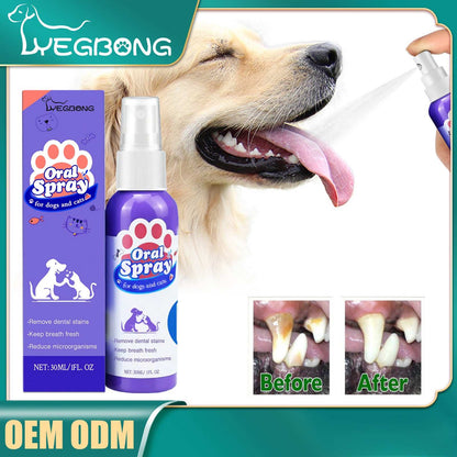 Teeth Cleaning Stain Removal Spray - Fresh Breath Pet Oral Care Spray - Purrfect Pet Haven