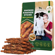 Dog Smoked Rawhide Sticks Wrapped Chicken Pet Natural Chew Treats Grain Free Organic Meat Healthy Human Grade Dried Snacks In Bulk - Purrfect Pet Haven