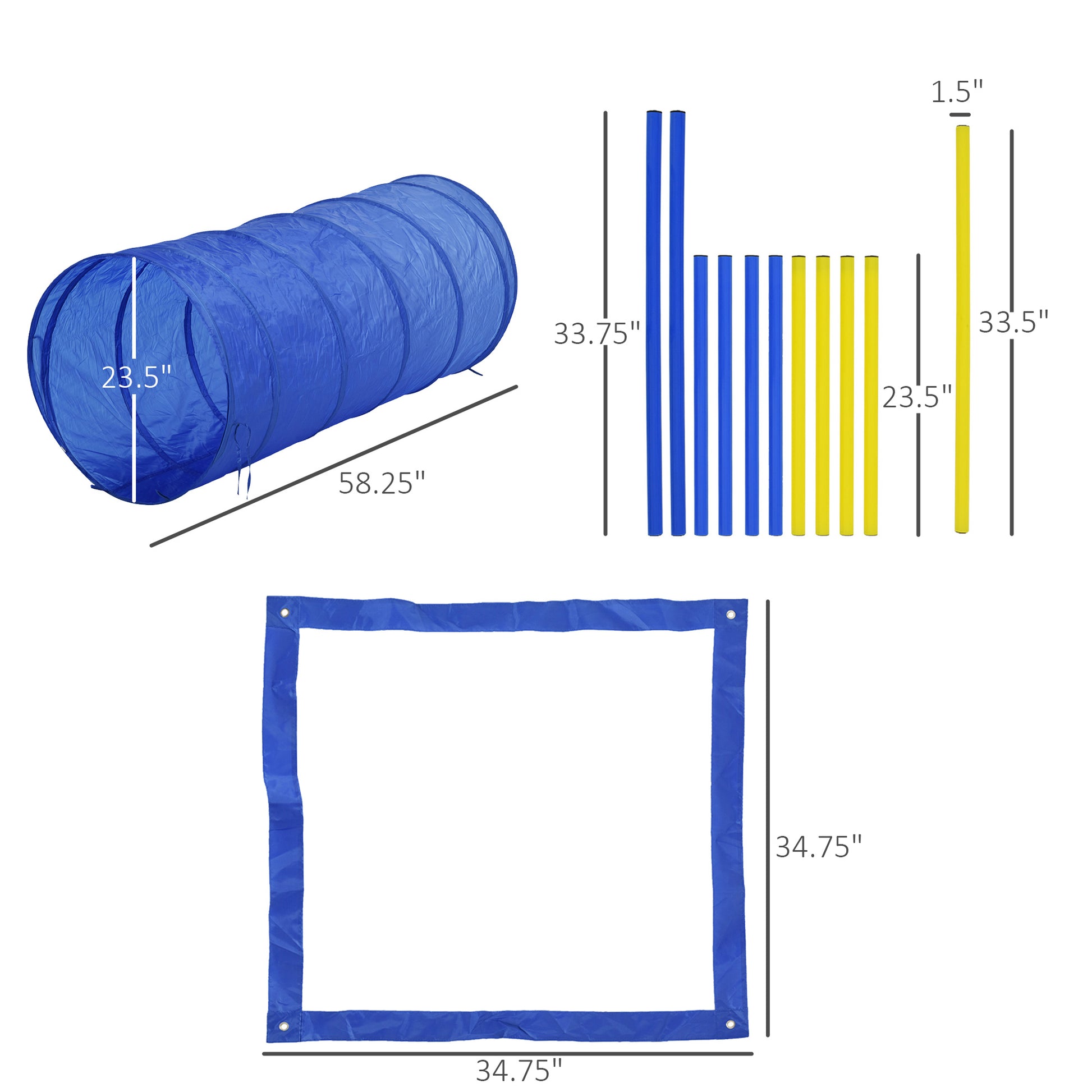 Dog Agility Equipment Set - Outdoor Obstacle Course Kit - Purrfect Pet Haven