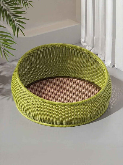 Round Woven Rattan Pet Nest