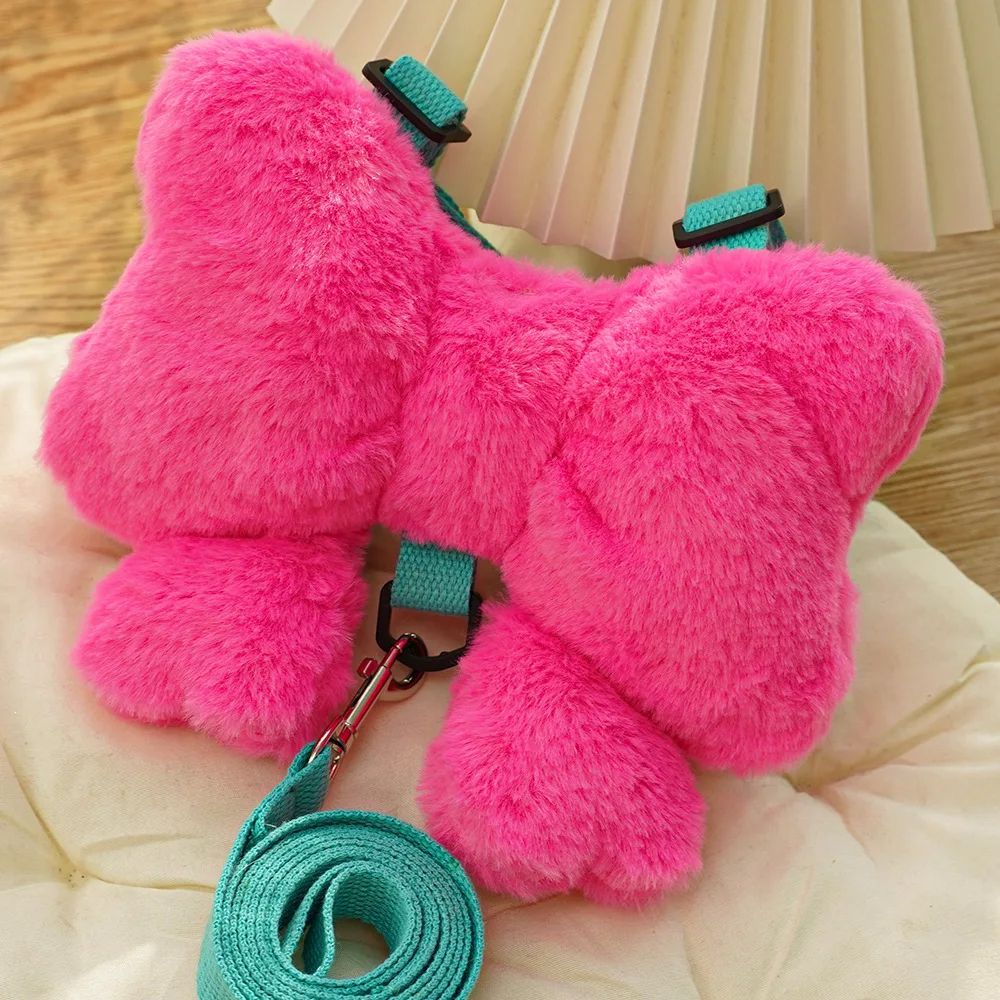 Bow Backpack Harness - Cute Pet Chest Strap Leash Set - Purrfect Pet Haven