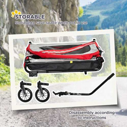 Pet Bike Trailer & Stroller - 2-in-1 for Small Dogs - Purrfect Pet Haven