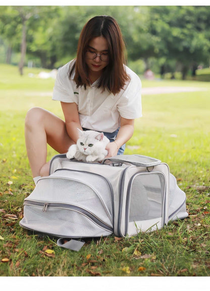 Portable Pet Carrier for Cats and Small Dogs - Breathable Travel Backpack - Purrfect Pet Haven