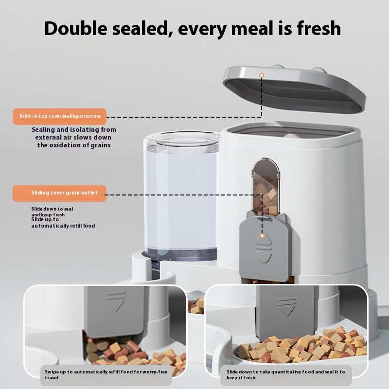Pet Feeder Automatic Drinking Water Large Capacity Integrated - Purrfect Pet Haven