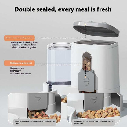 Pet Feeder Automatic Drinking Water Large Capacity Integrated - Purrfect Pet Haven