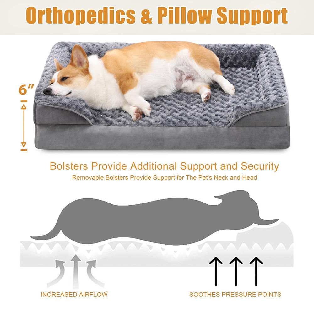 Chew Proof Orthopedic Dog Sofa - Washable Luxury Bed - Purrfect Pet Haven