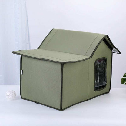 Rainproof And Windproof Portable Outdoor Cat House - Purrfect Pet Haven