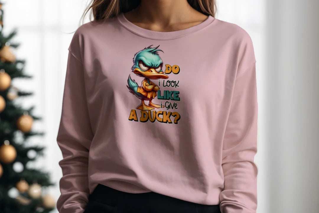 Give a Duck Crewneck - Funny Sarcastic Sweatshirt - Purrfect Pet Haven